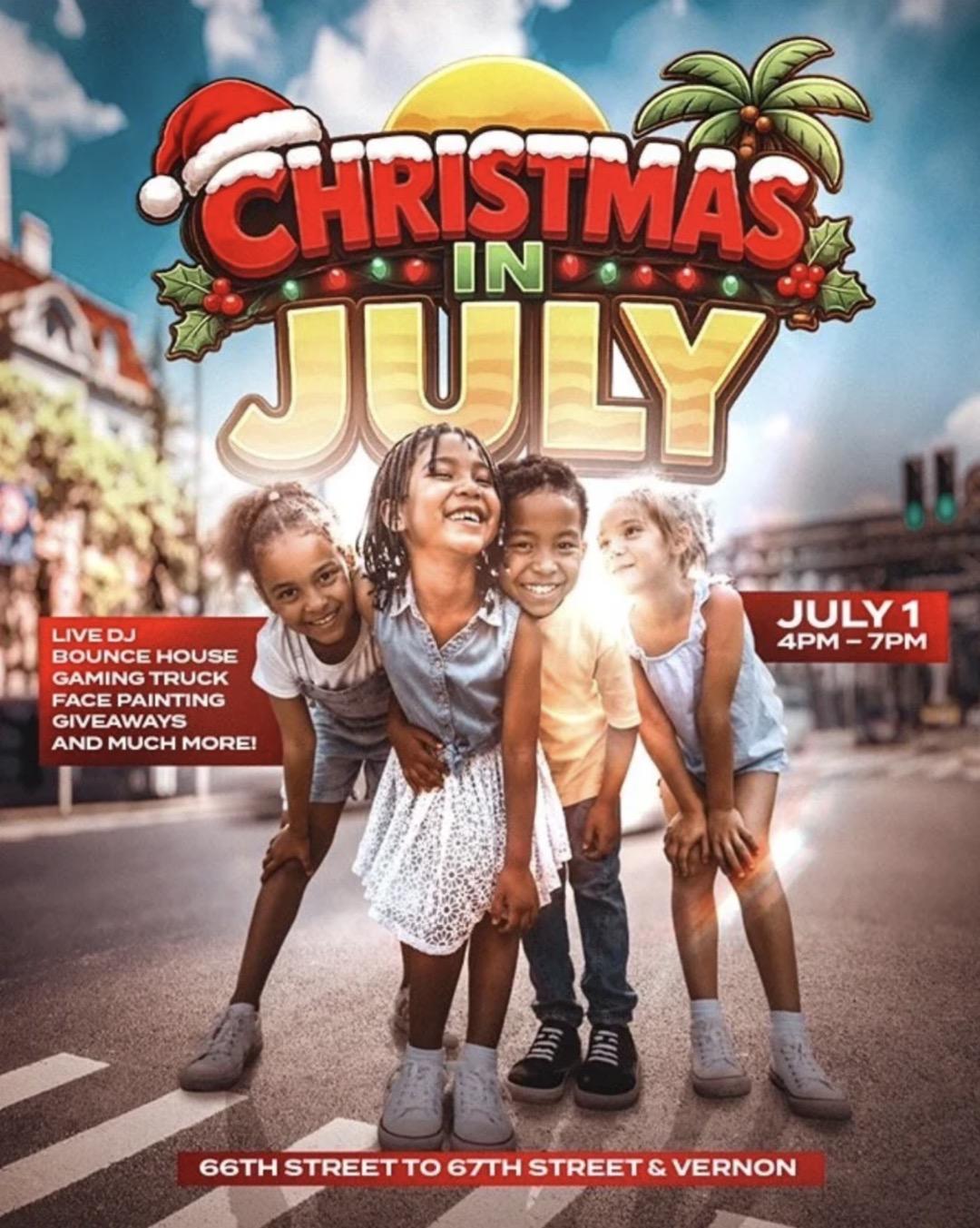 Christmas in July flyer